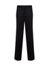 Black Grain de Poudre wool regular-fit trousers