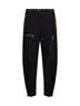 Black parachute canvas cargo trousers