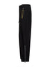 Black parachute canvas cargo trousers