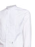 White cotton poplin slim-fit shirt with front plastron