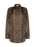 Camicia in seta FF marrone