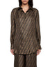 Camicia in seta FF marrone