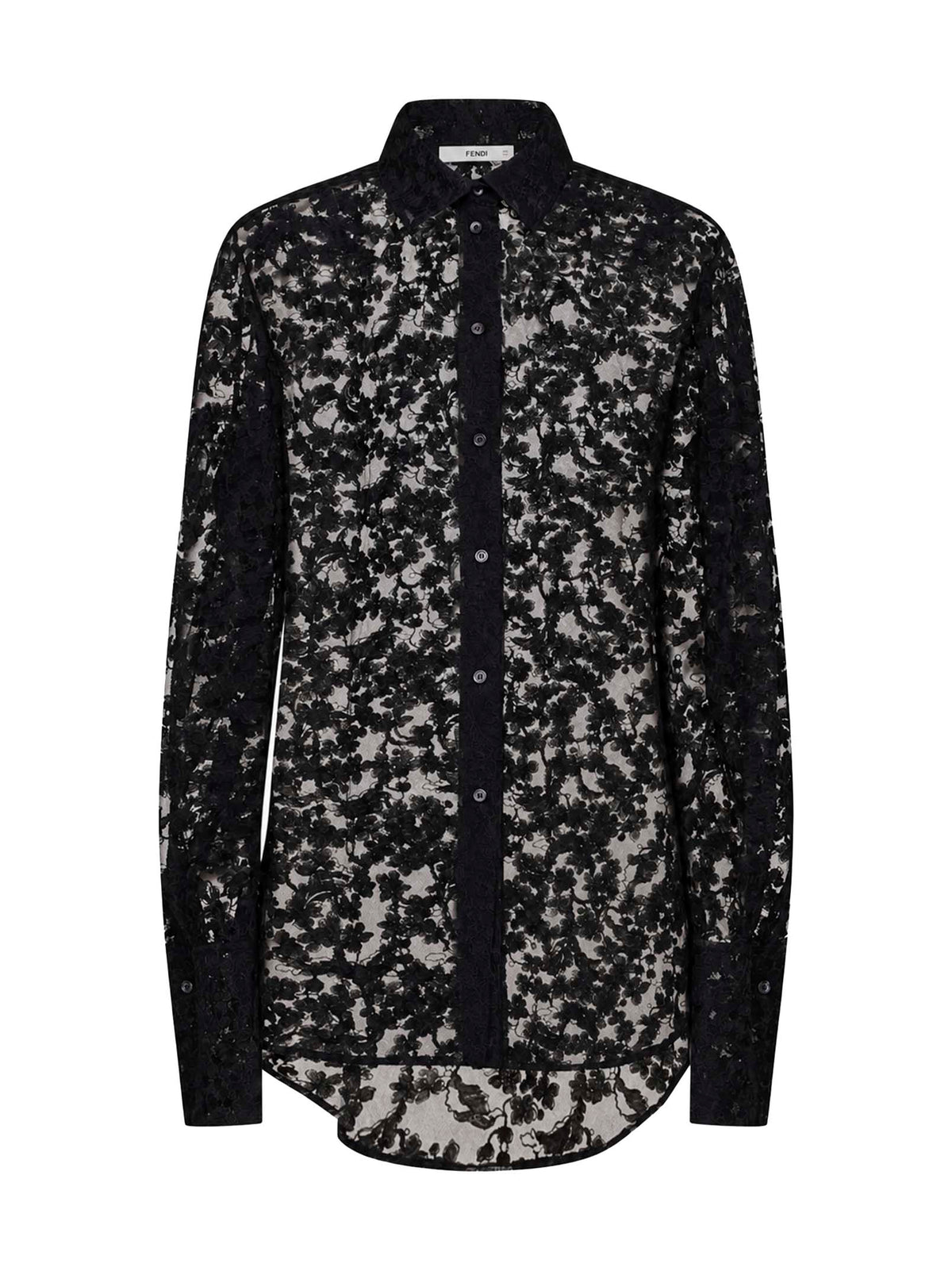 Camicia in pizzo Peonia nero