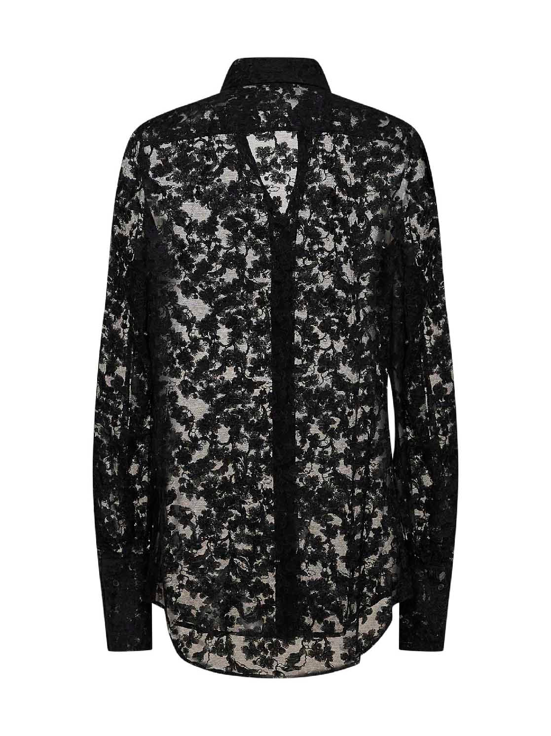 Camicia in pizzo Peonia nero