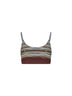 Multicolor striped cotton knit bralette top