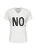 T-shirt in jersey di cotone avorio con stampa Noi