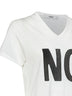 T-shirt in jersey di cotone avorio con stampa Noi