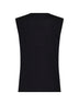 Top smanicato in leggero jersey organico nero con stampa Ti Amo