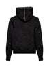 Bomber con cappuccio in nylon patchwork nero