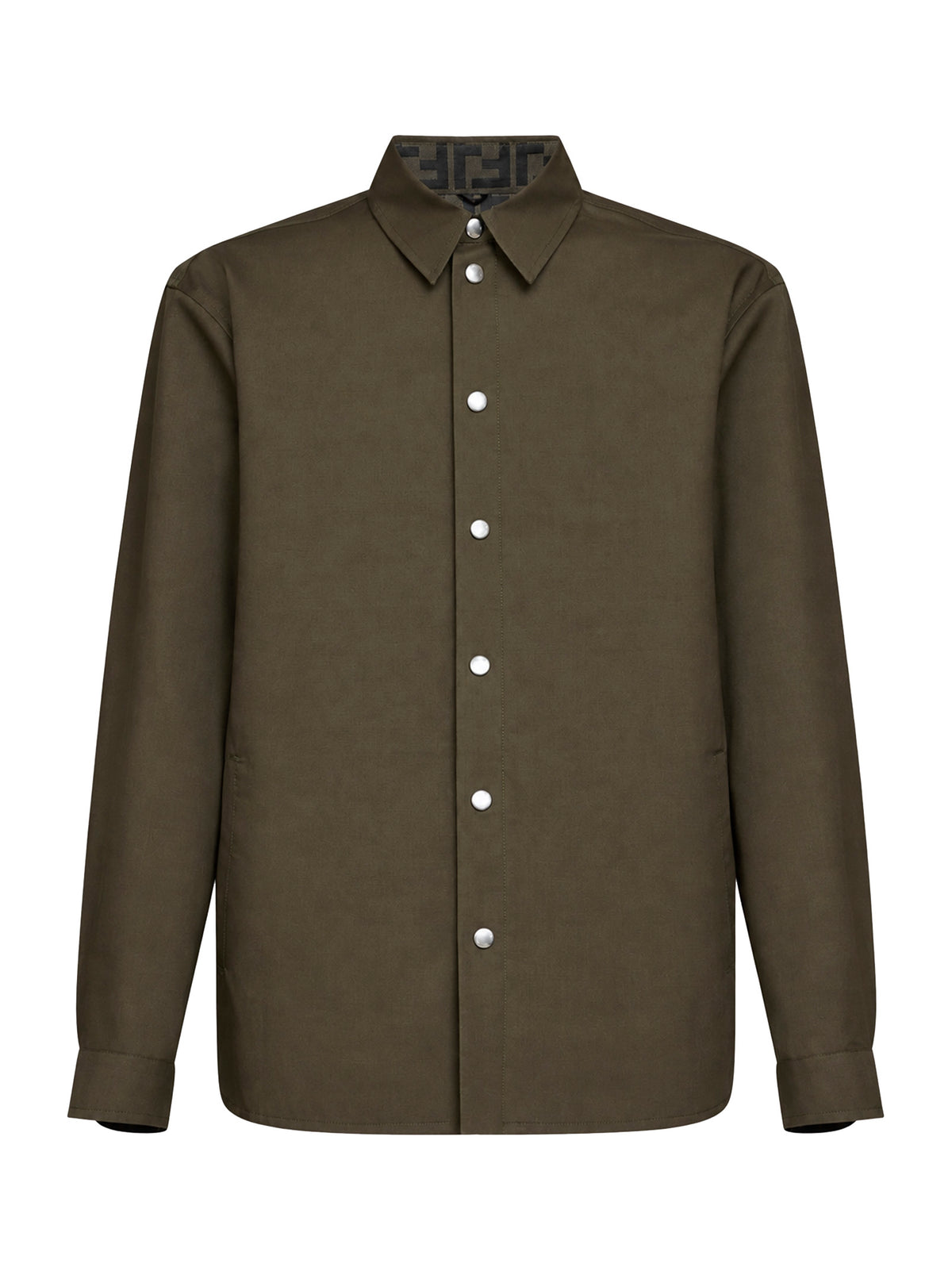 Grey-green Mackintosh fabric overshirt