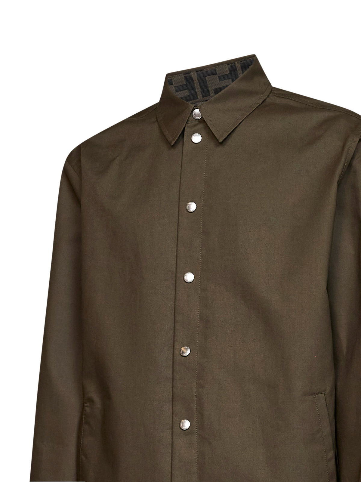 Grey-green Mackintosh fabric overshirt