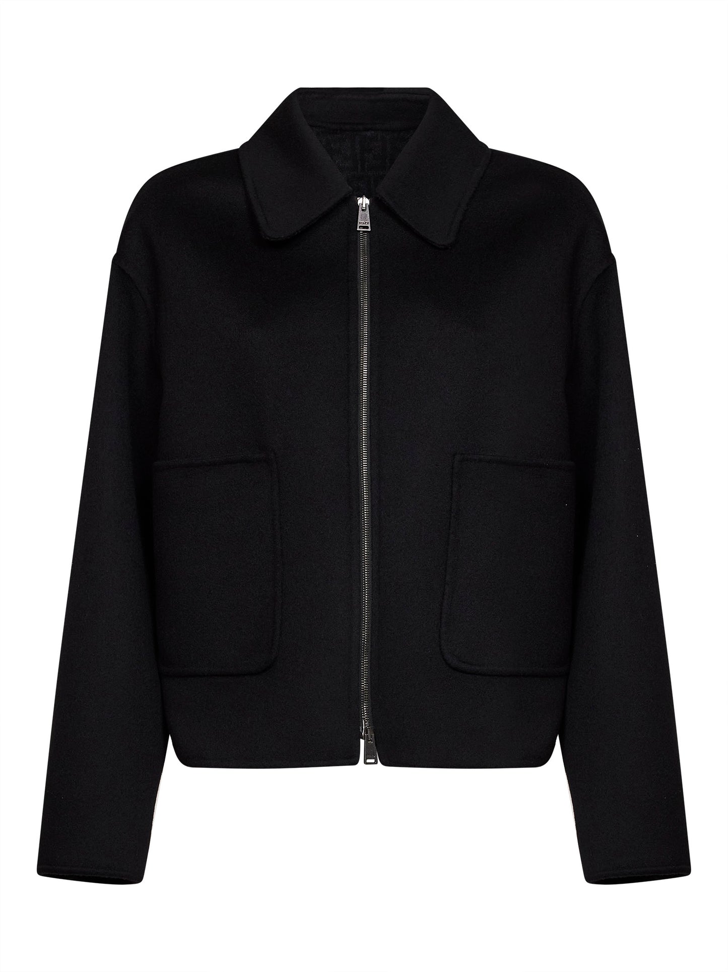 Blouson in lana double FF Zucca nera