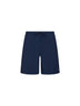 Shorts da mare in nylon blu scuro con ricamo