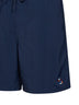 Shorts da mare in nylon blu scuro con ricamo