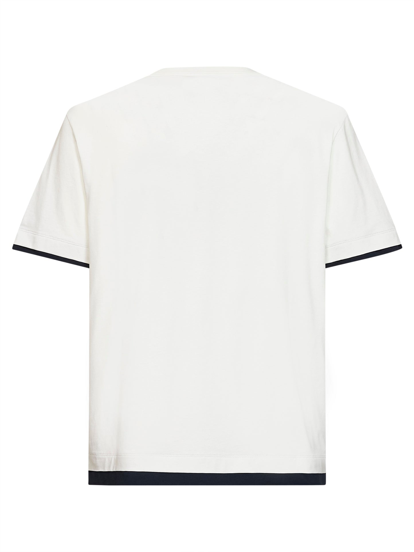 T-shirt over in jersey bianco con finiture a contrasto