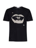 Black cotton jersey T-shirt with Ti Amo print