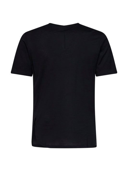 Black cotton jersey T-shirt with Ti Amo print