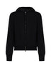 Felpa con zip e cappuccio in cashmere FF Zucca nero