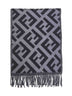 Grey and black FF cashmere scarf