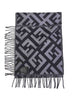 Grey and black FF cashmere scarf