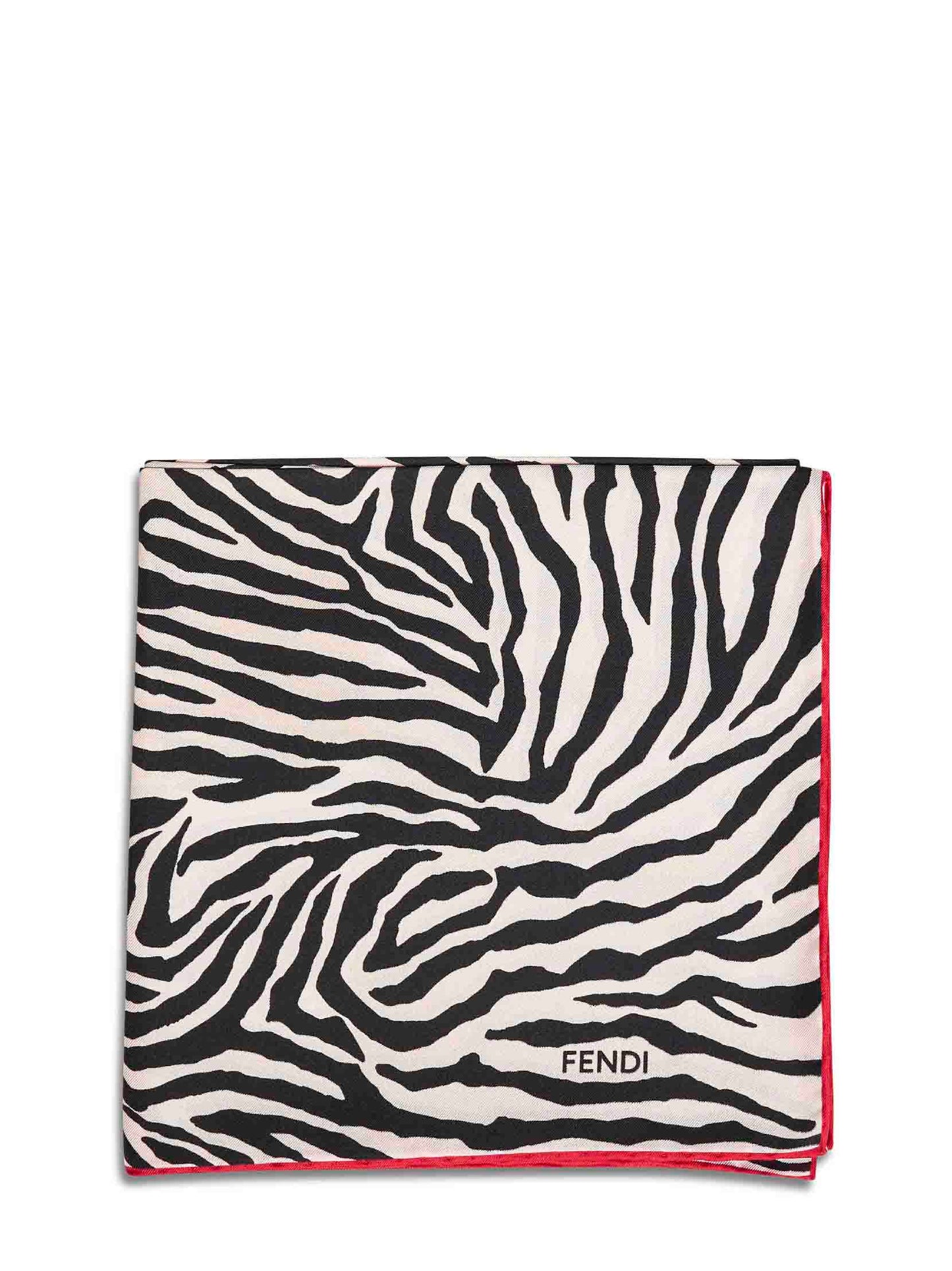 Foulard Fendi in seta con stampa Tiger animalier