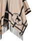 Taupe wool and cashmere Selleria poncho