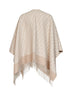 Beige FF wool and cashmere poncho