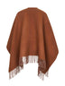 Camel wool and cashmere reversible poncho