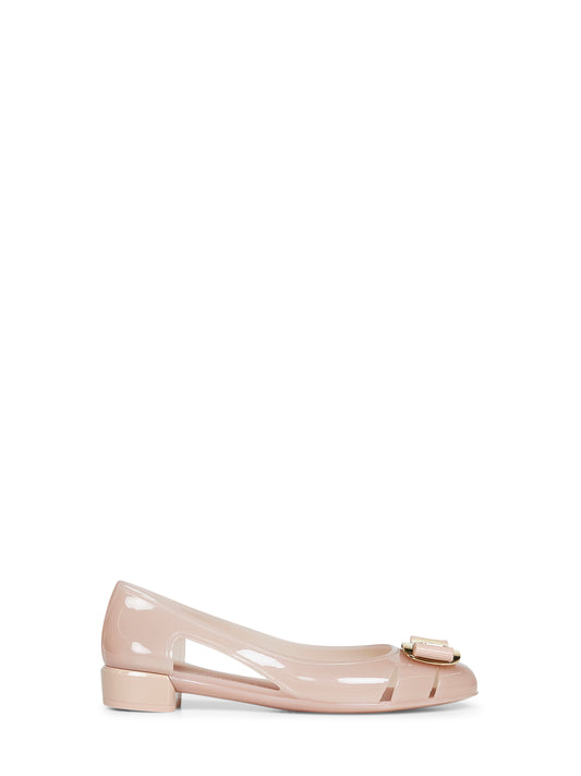 Dusty pink rubber Nara Jelly ballet flats