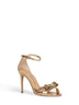 Sandali fiocco Vara Roxy in nappa laminata oro