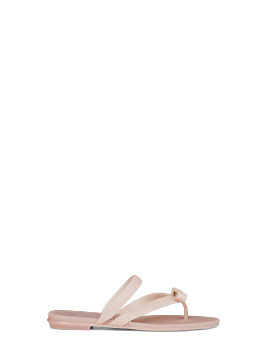 Pink rubber Vara bow thong sandals