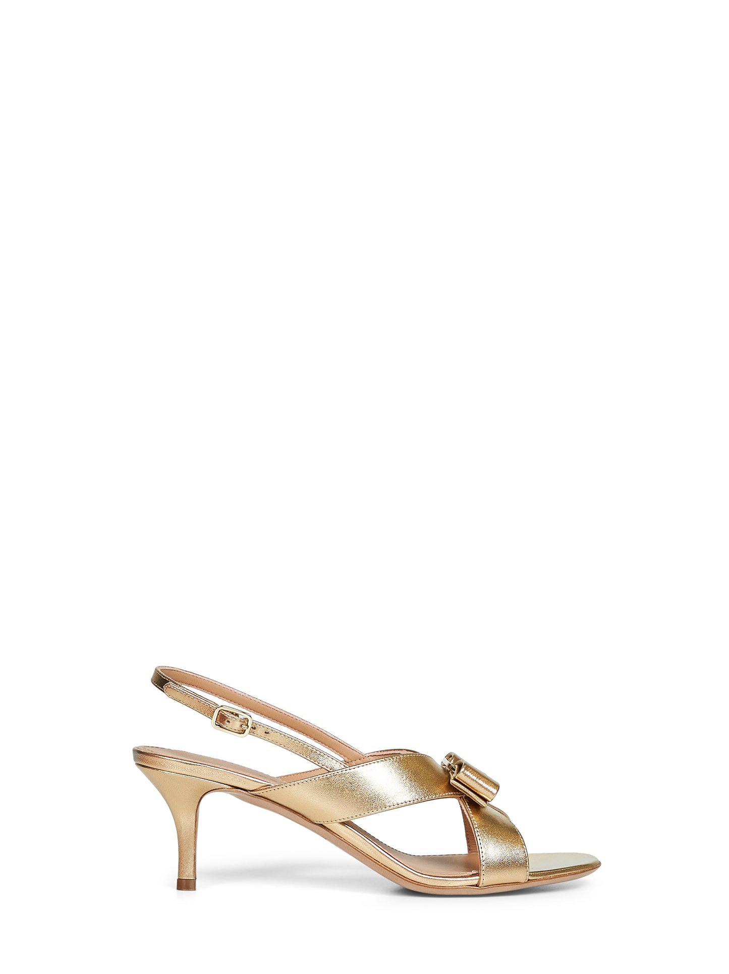 Sandali fiocco Vara Rima in nappa laminata oro