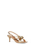 Sandali fiocco Vara Rima in nappa laminata oro