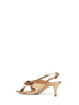 Sandali fiocco Vara Rima in nappa laminata oro