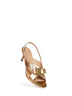 Sandali fiocco Vara Rima in nappa laminata oro