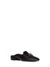 Mules Corby nere con ornamento Gancini