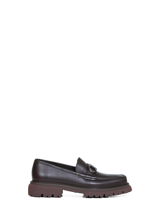 Dark brown Cocoon loafers with Gancini ornament