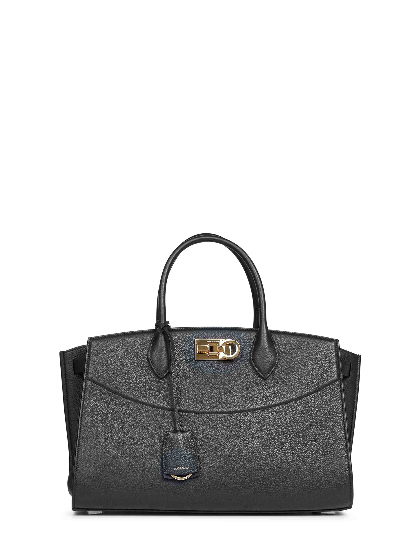 Black New Ferragamo Studio soft bag (L) handbag