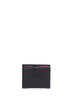 Black hammered calfskin leather Gancini compact wallet