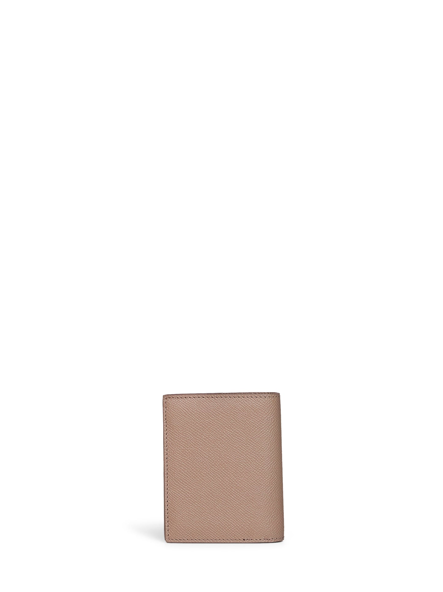 Warm taupe Gancini compact wallet