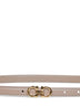 Warm taupe calf leather Gancini belt