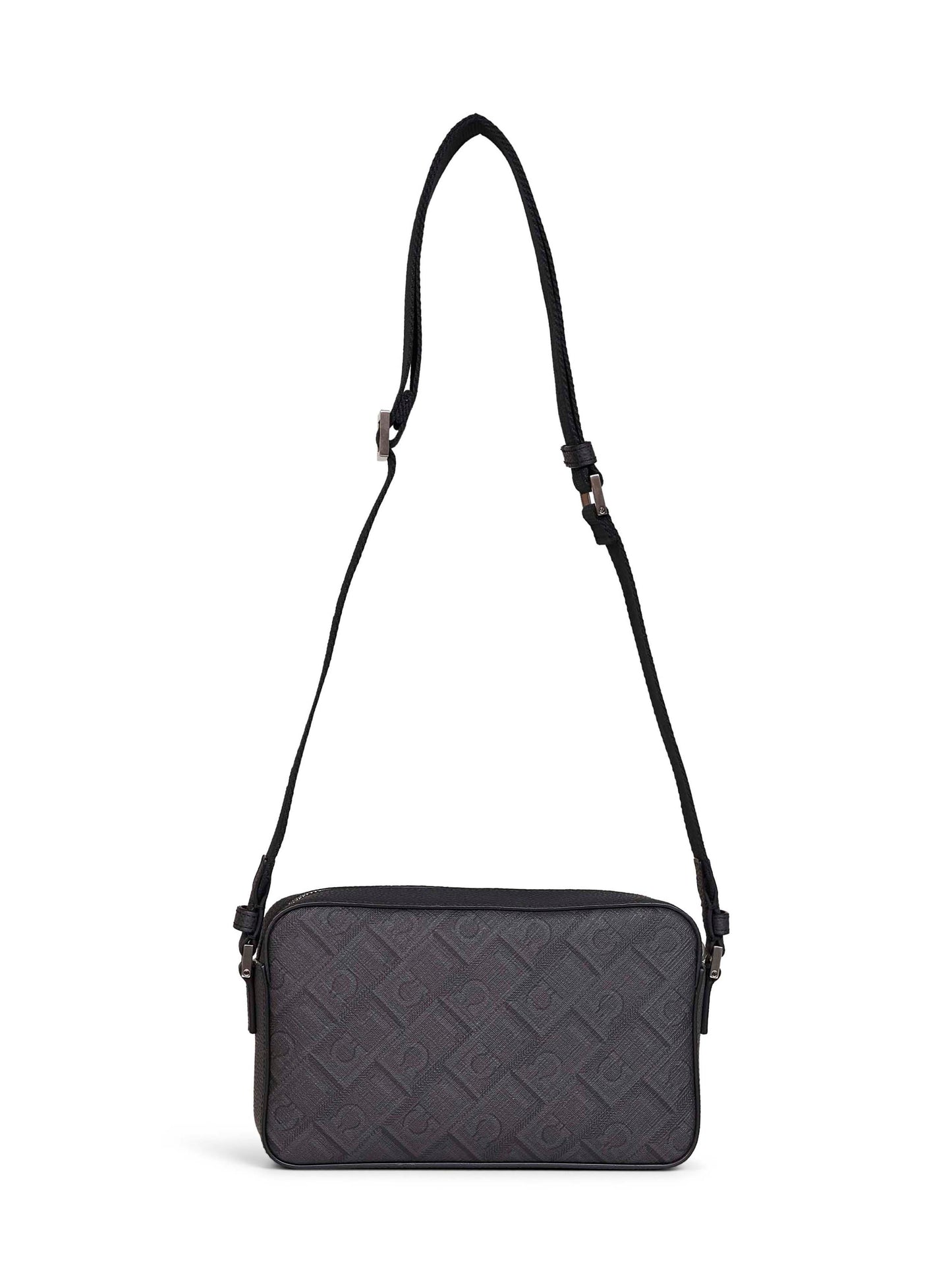 Black and grey Ferragamo Monogram crossbody bag