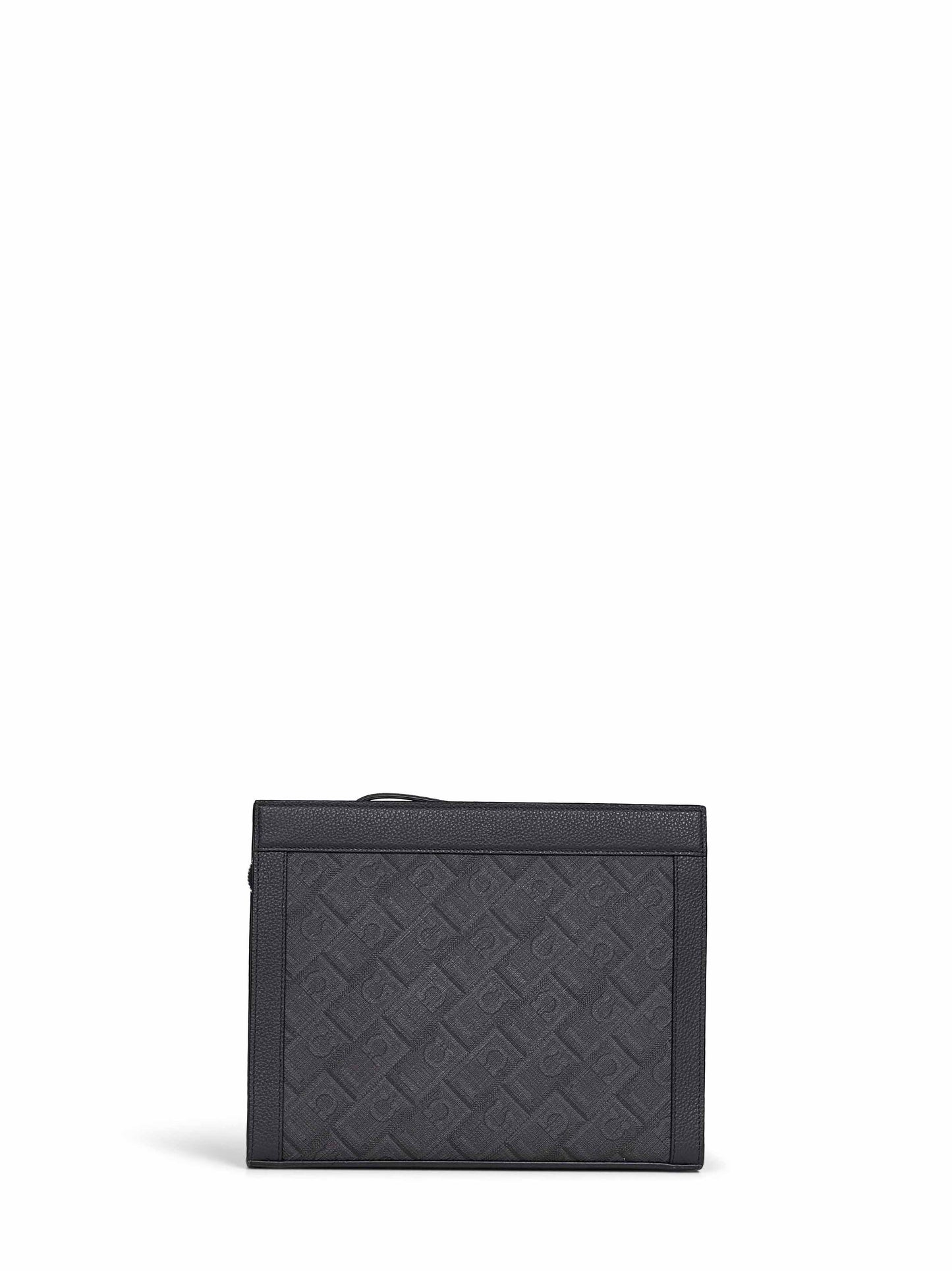Pouch Ferragamo Monogram nero e grigio