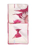 Foulard in seta stampa Girasoli avorio e bordeaux e fucsia