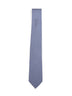 Cravatta in seta stampa Gancini blu navy