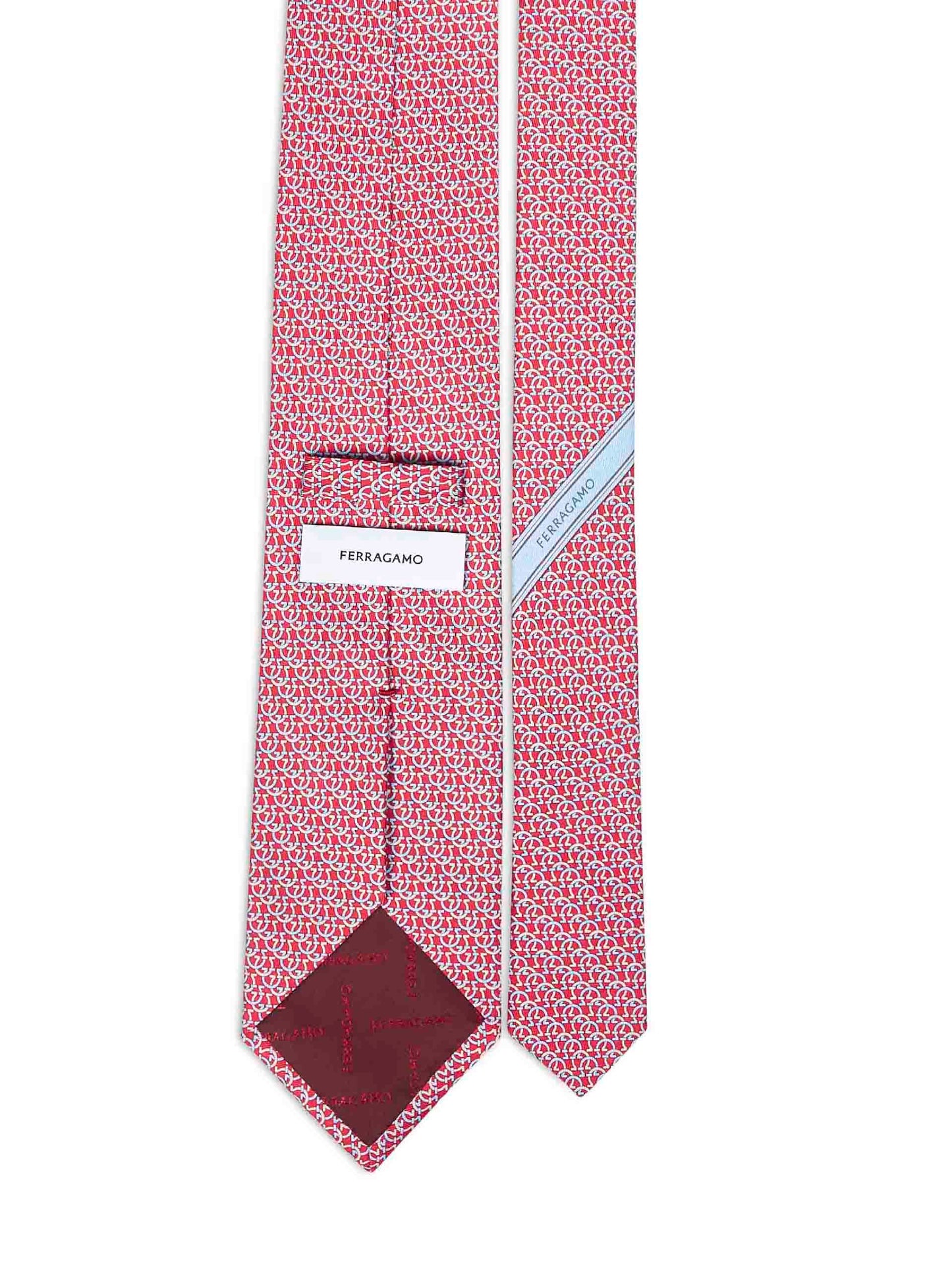 Red Gancini silk twill Cerchio tie