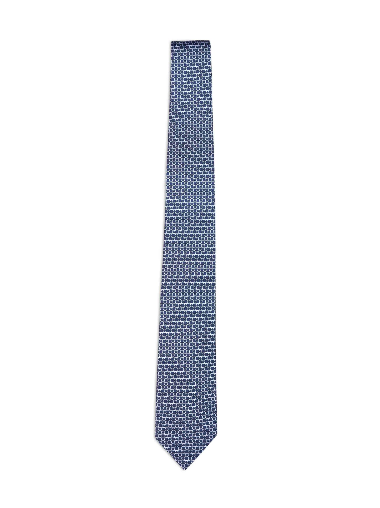 Dark blue Gancini silk twill Carato tie