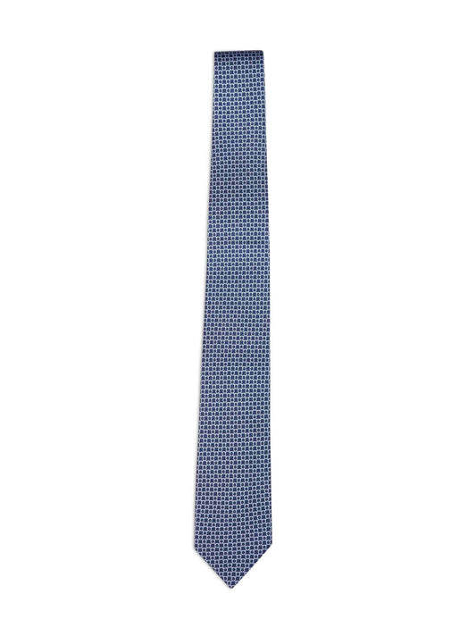 Dark blue Gancini silk twill Carato tie