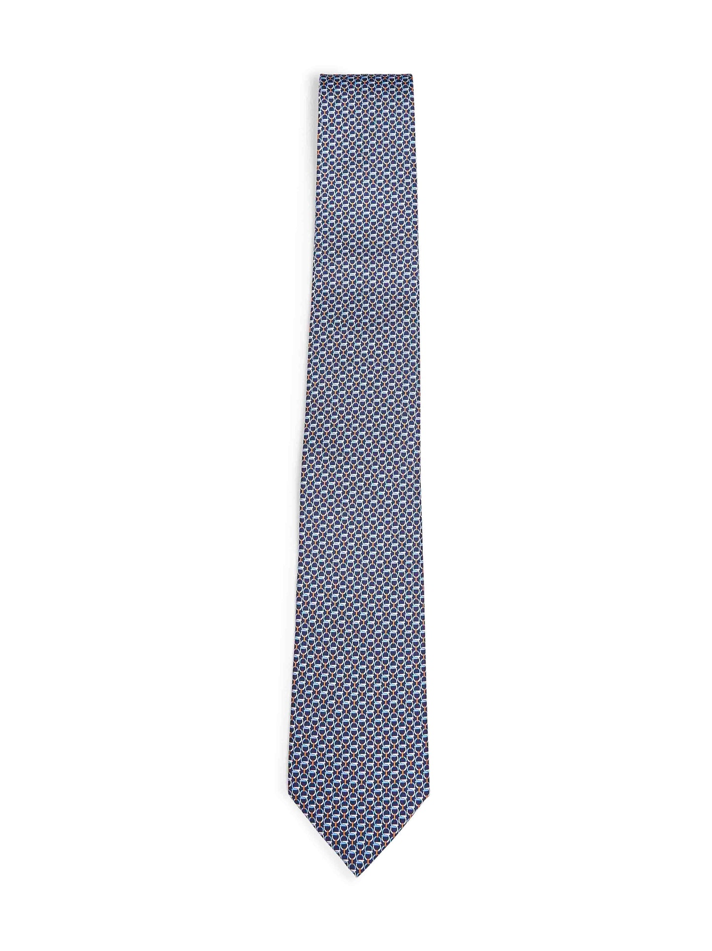 Navy blue Gancini silk twill tie