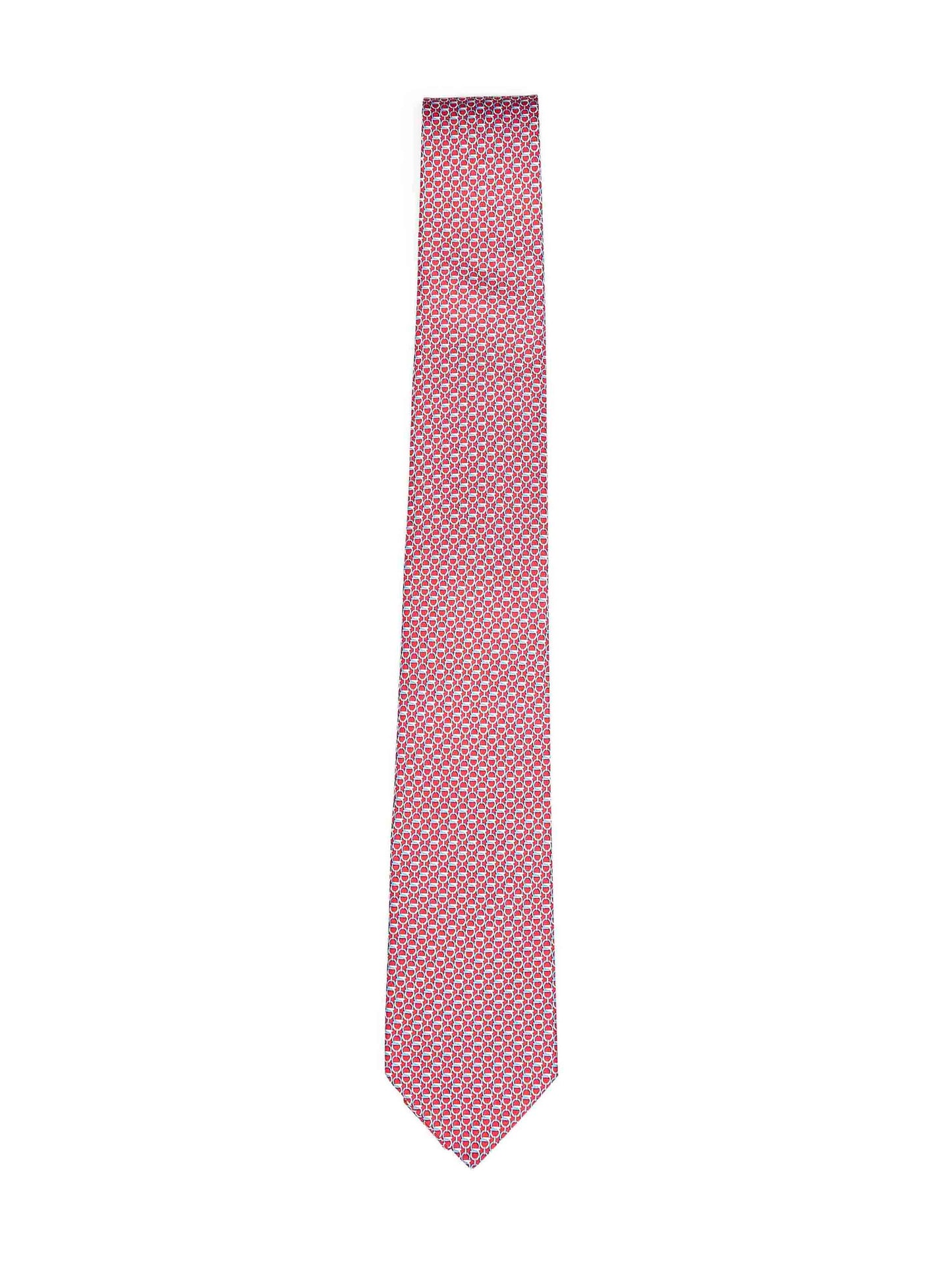 Red Gancini silk twill tie